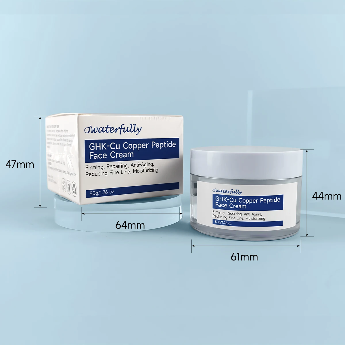 2025 OEM Blue Copper Peptide Face Cream & Lotion Anti-Wrinkle Anti Aging  Brightening Skincare Ghk-Cu Copper Peptide Face Cream