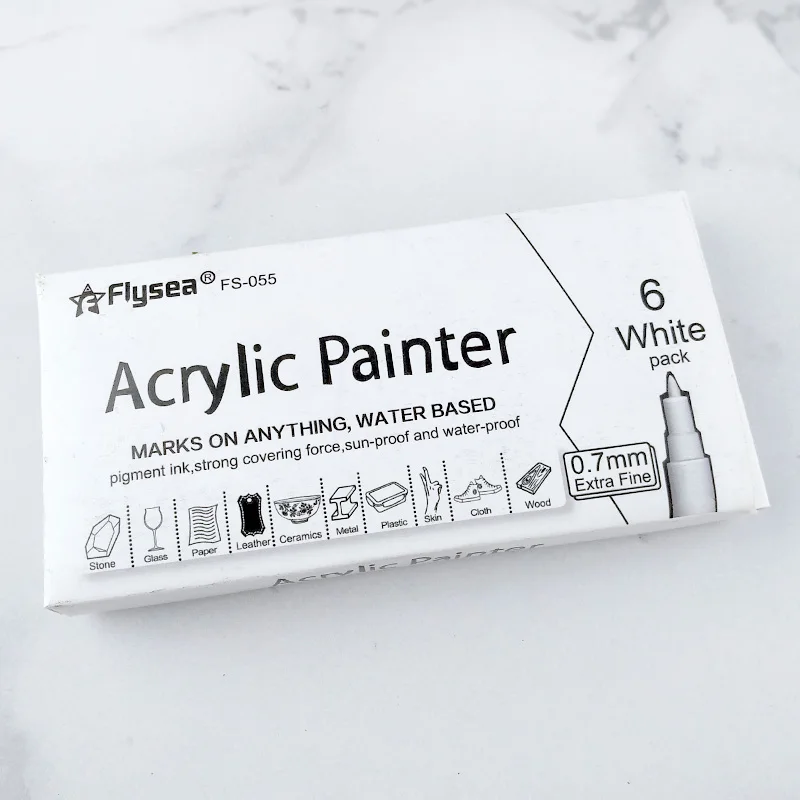 flysea acrylic paint pen 6 pack