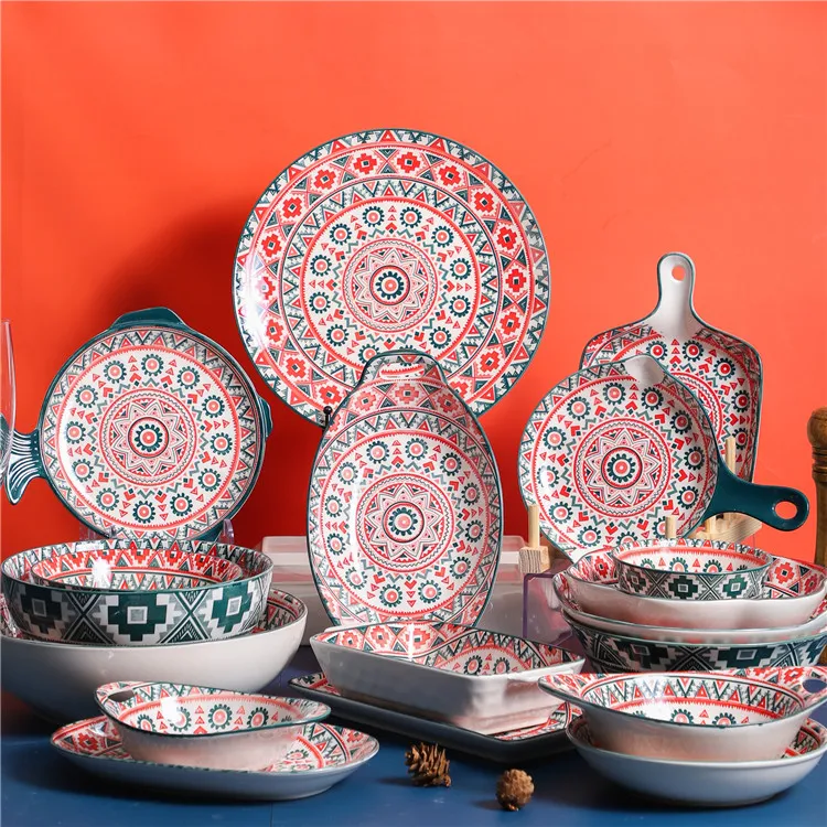 China Supplier Personalized Porcelain Serving Dining Plate Sets