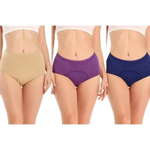 Womens Period Panties Girl Leakproof Cotton Underwear Ladies Full Coverage Postpartum Underwear Wholesale
