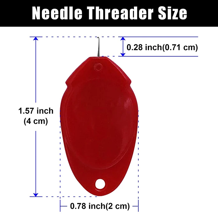 Automatic Mini Needle Threader 3mm Thickness Simple Plastic Wire Loop DIY Tool for Elderly and Disabled Individuals