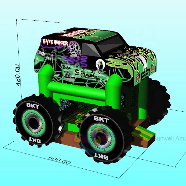 販促用フライヤー ぱたぱたパニックぱられるワールド　ザ・モンスタートラック バウンサーハウススライドモンスタートラック付き