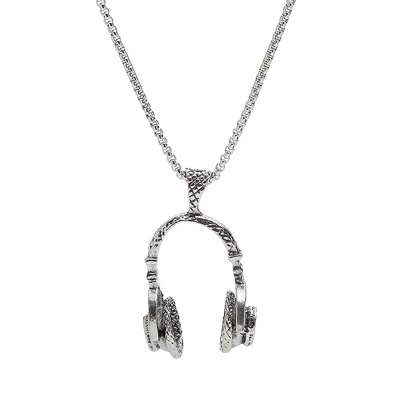 Music Dj Headphone Pendant Necklaces 