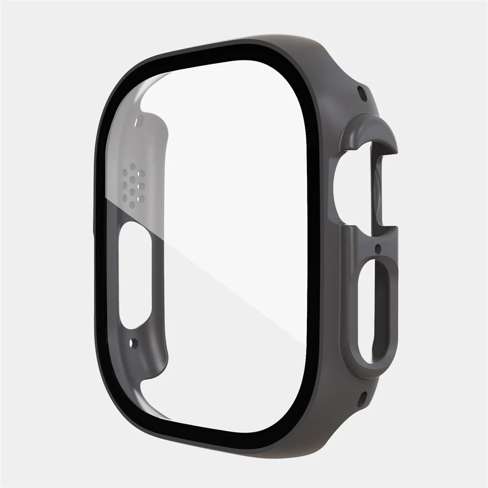 for Apple Watch Screen Protector Case for iWatch Ultra Protective Cover Tempered Glass Film PC Bumper Case for Apple Watch Ultra supplier