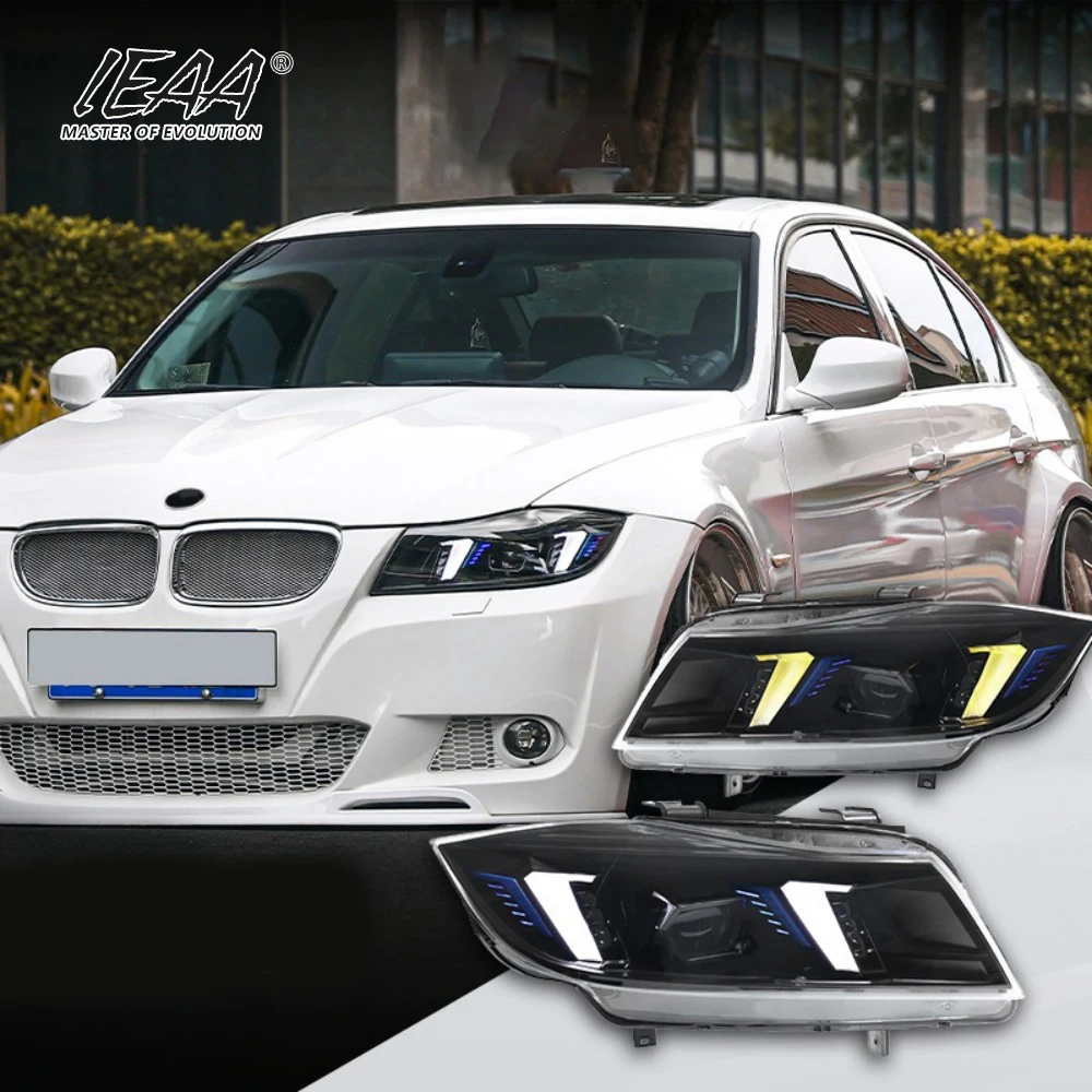 BMW 3シリーズ E90 向けLEDヘッドライト デュアルDRL フロントライト 黄色・白色 2005 - 2013年 ヘッドライト カーアクセサリー