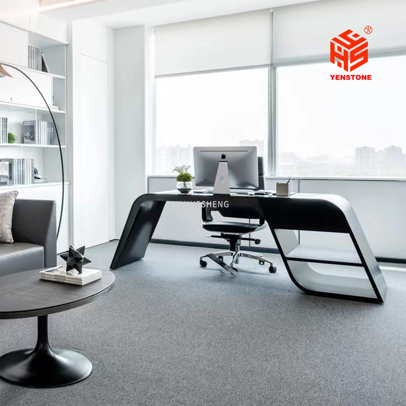 Luxury Executive Office Table Medium Executive Office Table White Color