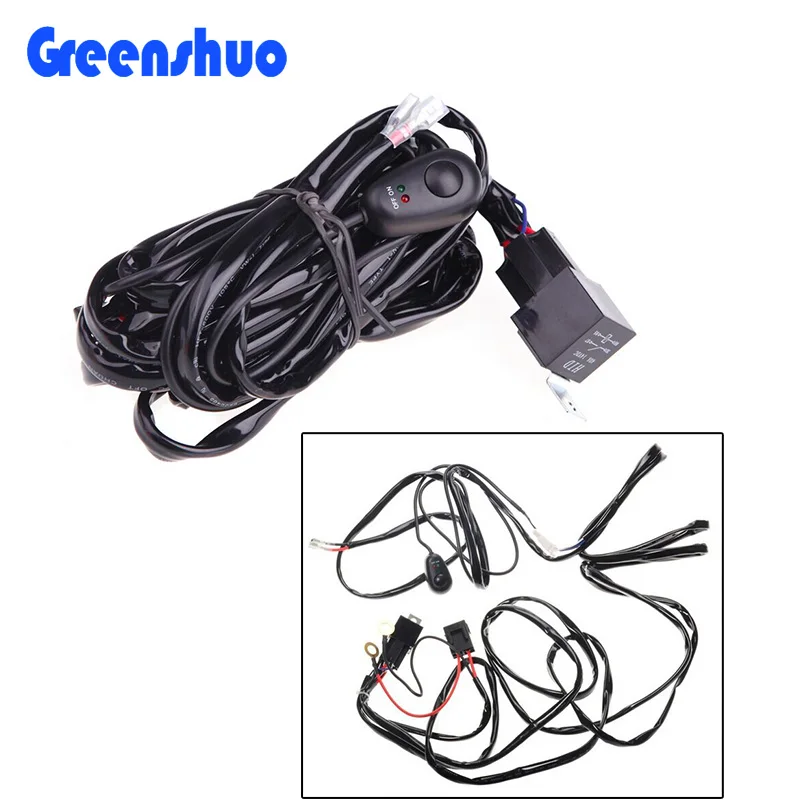 2M 12v 40a 14awg Auto Wiring Harness Kit For Led Light Bar Fog Light