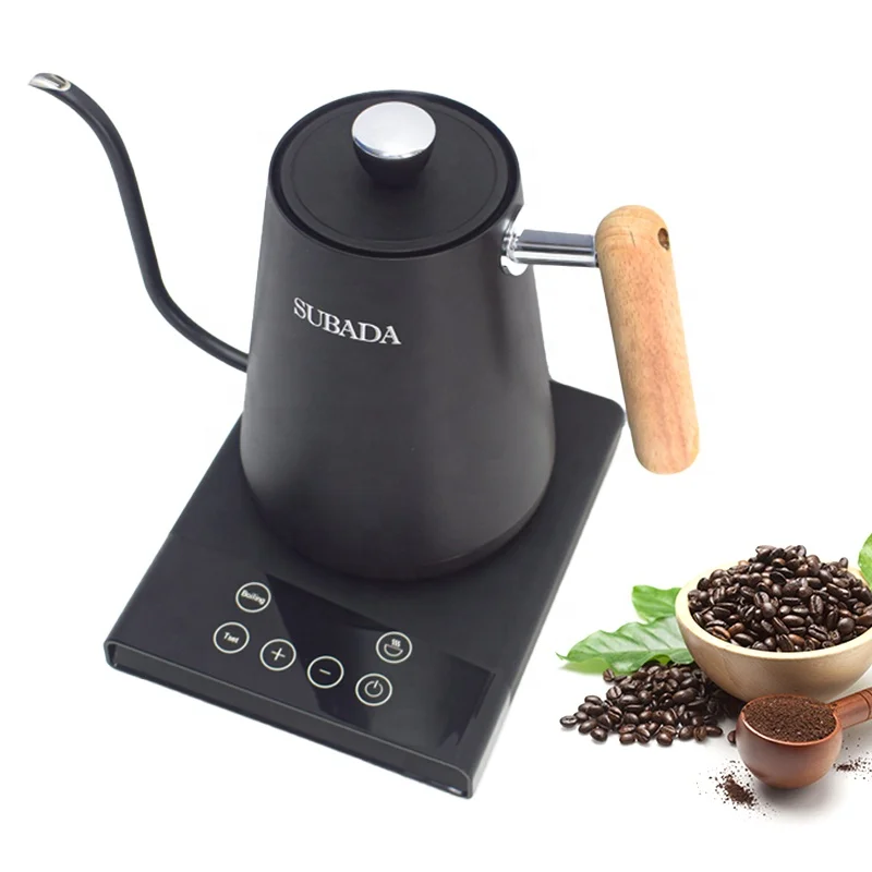Factory Direct Supply Gooseneck Electric Kettle Temperature Control Stainless Steel Pour Over Espresso Brewing Coffee Pot