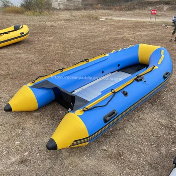 2 3 4 5 6 Person Inflatable Kayak Fishing Boat Custom PVC Hypalon Kaboat Rescue Rubber Rowing Boat With Motor