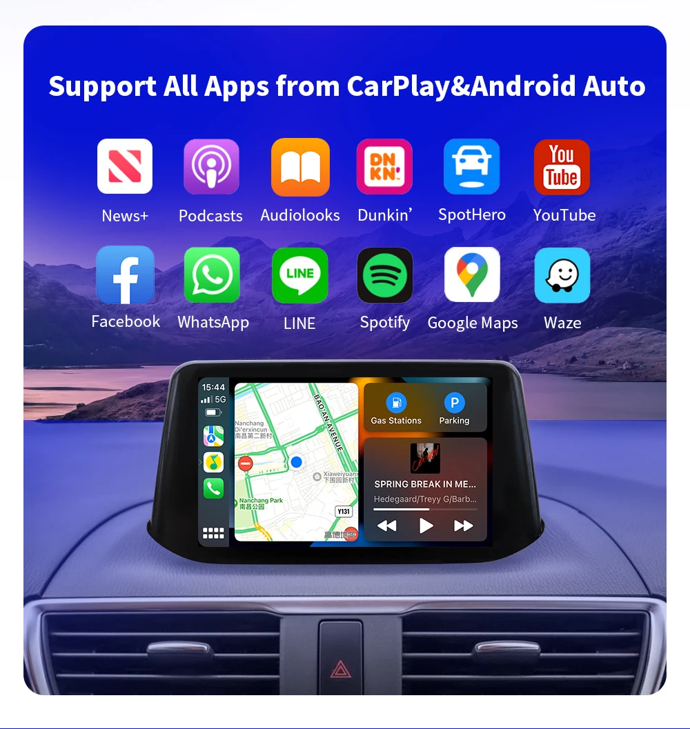 For Mazda 6 / 3 / 2 Cx30 Cx5 Cx8 Cx9 Mx5 Carplay Android Auto Usb