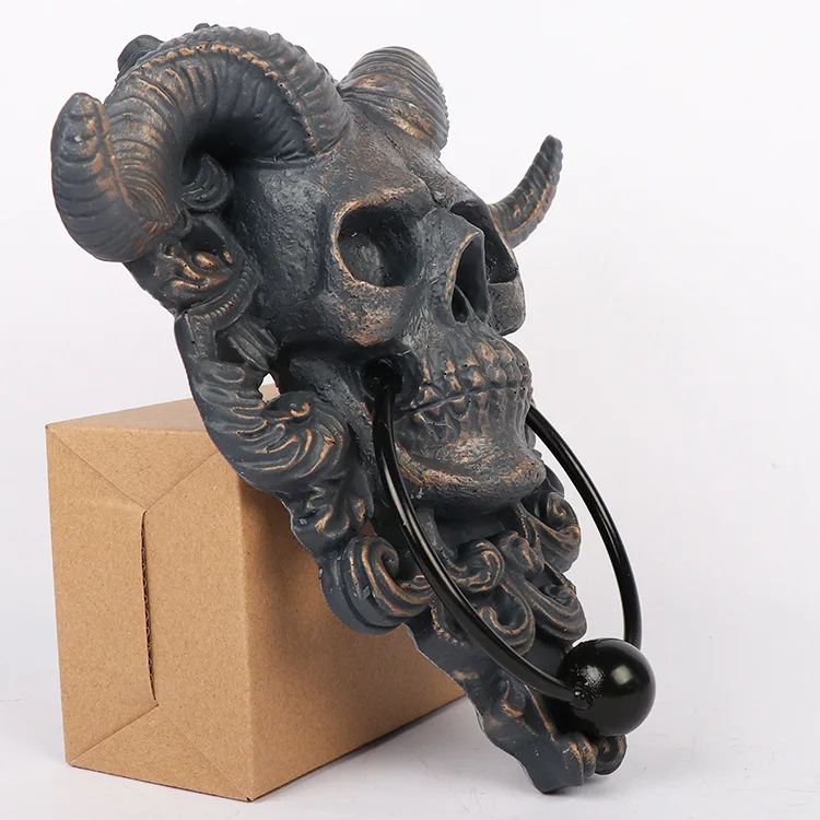 product resin sculpture head prop outdoor skeleton decoration horror theme event halloween decoration728-6