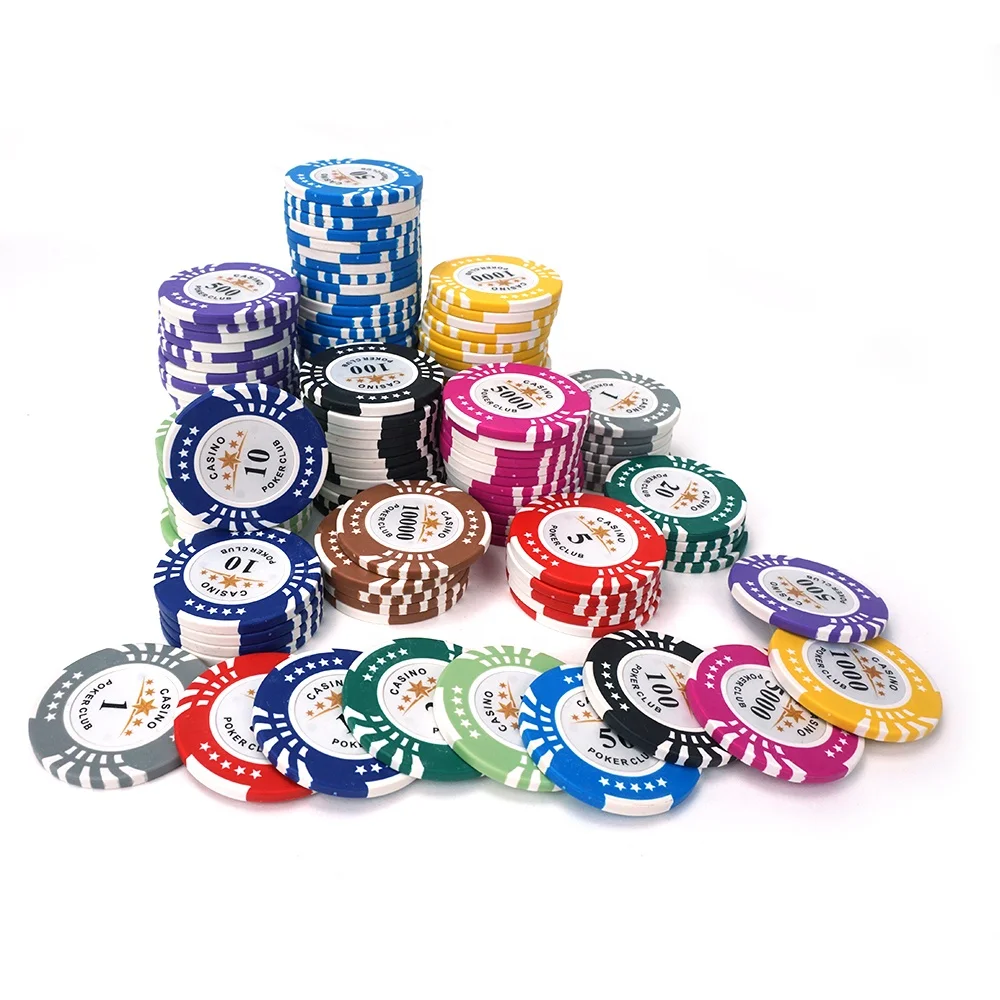 Factory Wholesale Premium 14g Poker Chips Clay Five Stars 40mm 11colors ...