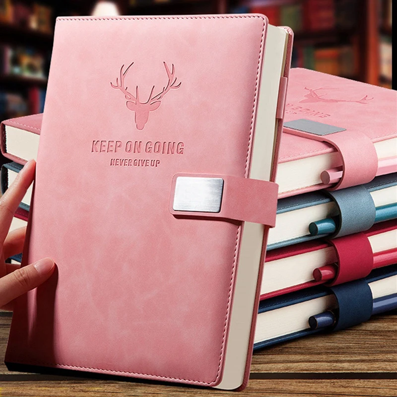 Business Student Diary Book A5 Leather Cover Journal with Custom Logo ...