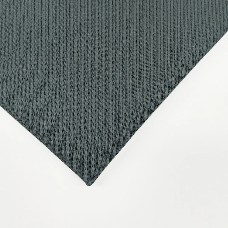 Sustainable Modal Stretch Fabric Rib Material, Plain Dyed Modal Cotton Rib Fabrics for Women Clothing/ factory
