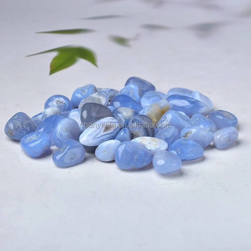 Blue Lace Agate Tumbled Stones Enhance Your Throat Chakra