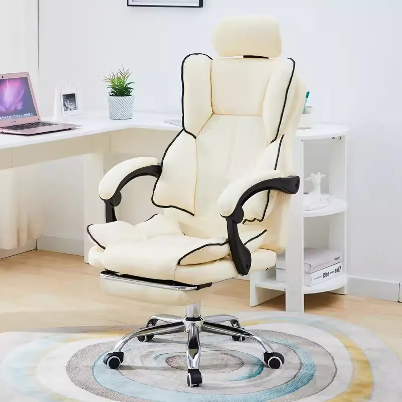 Modern Home Office Ergonomic Swivel Chair Cooling Backrest Mesh Comfortable Sedentary Gaming Chair Nylon Synthetic Leather Seat