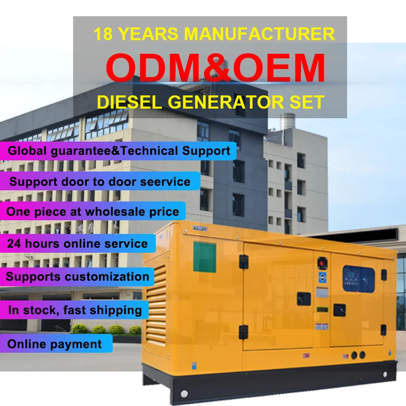 Home Use heavy duty generators Fuel Generator 30kva 70 kva diesel generator Water Cooled Soundproof Diesel Genset for Sale