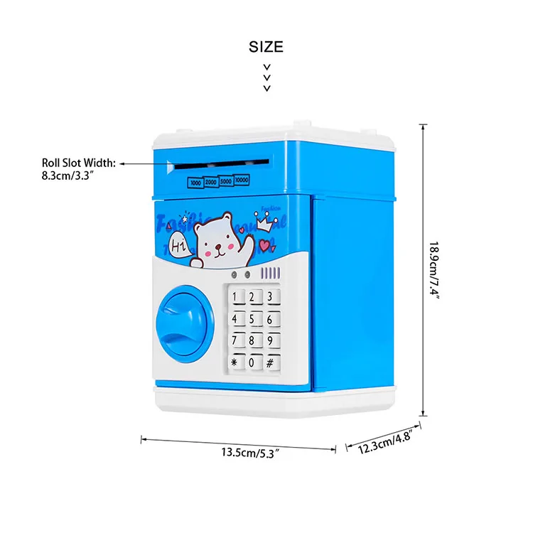
Electronic Cartoon Piggy Bank Safe ATM Bank Saving Box Password Insurance Automatic Coin Machine Coin 