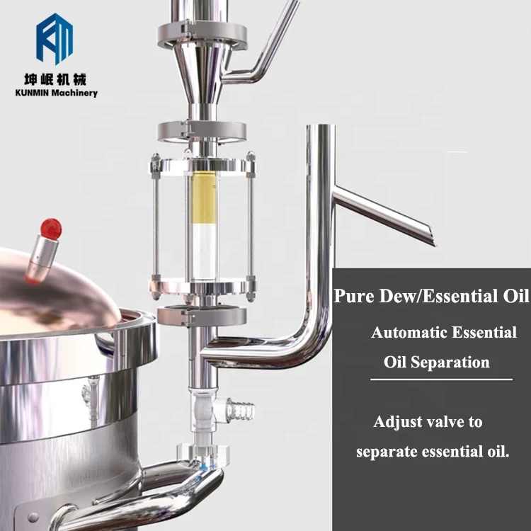 Uniquely Structural Design Rose Essential Oil Making Machine Steam Distillation