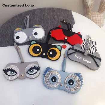 Ins Cartoon Cute Sunglasses Case Storage Bag Portable Protective Cover for Men's Women's Myopia Glasses Novelty Hanging