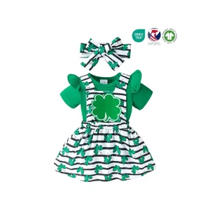 Baby Gift Set Wholesale Baby Clothes 0-3 Months One Pieces Playsuits Jumpsuit Bodysuits 2PCS Printing Dungarees Baby Rompers