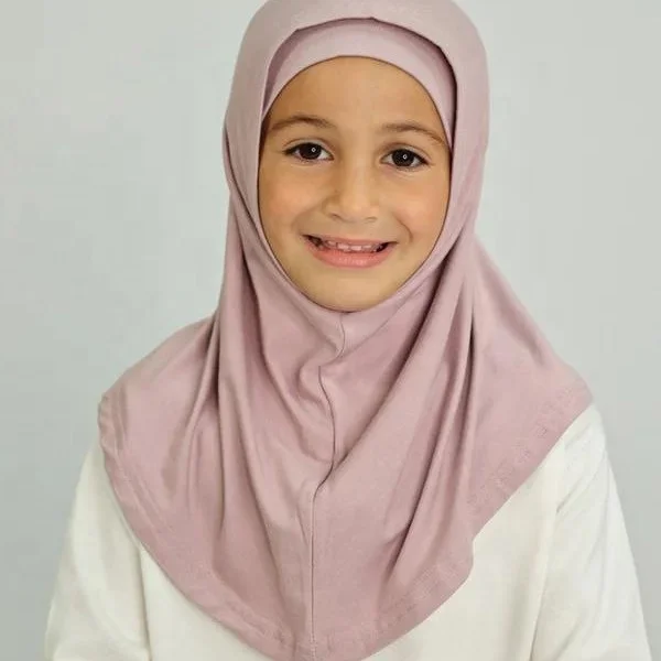 Ready-to-Wear Amira Hijab For Girls – Easy Slip-On Lycra/Spandex Head Scarf, No Pins Needed (Made In Turkey)