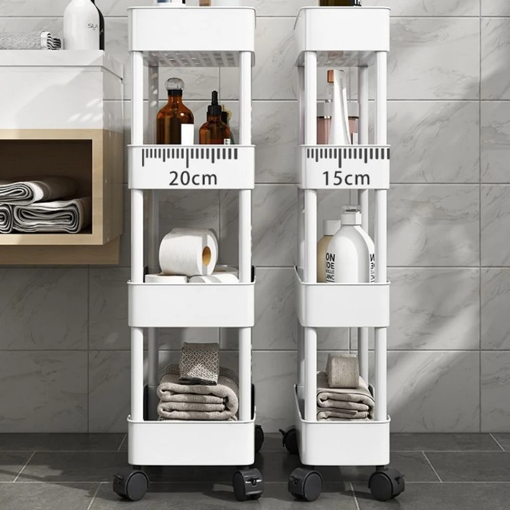 Modern Mobile Storage Cart with Locking Wheels Ideal for Snacks Books Plants