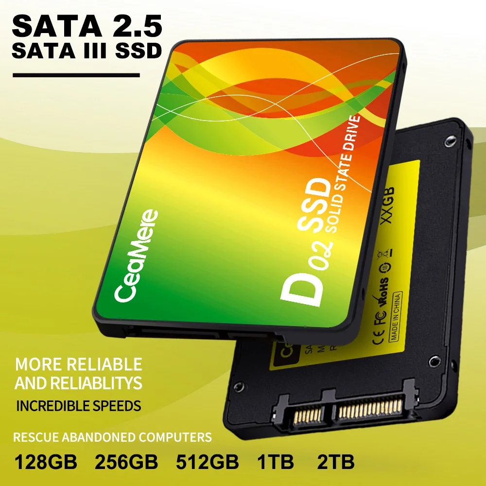 CeaMere 2.5インチ 内蔵型SSD 512GB SATA III CeaMere High Quality 2.5'' Sata Ssd 128GB 256GB 512GB 1TB 2TB 4TB