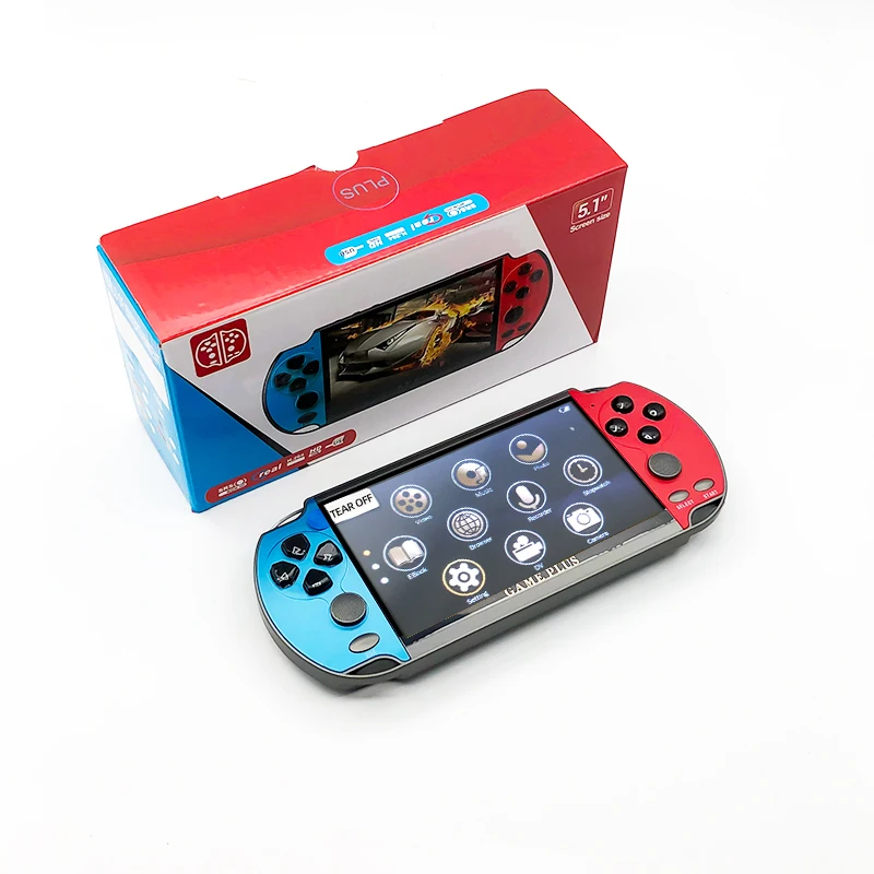 Console Portátil Wow X7M 3.5 - Azul / Vermelho (Com 500 Jogos) no