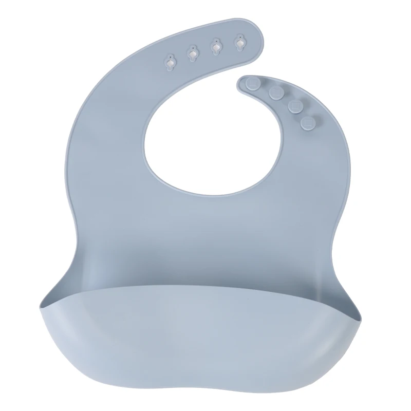 Суу өткөрбөйт Силикондук Baby Bib чоң чөнтөк менен Baby Bibs OEM кызмат чөйчөктүн табагы кашык чыпка Басып чыгарылган Baby Силикон тамактандыруу топтому