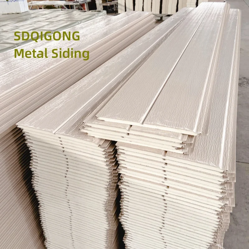 Cheap Exterior/ Interior Wall Cladding Panel 20MM Polyurethane Sandwich Metal Siding for Steel Structure House
