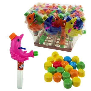 China Cheap Plastic Animal Whistle Toy With Candy Sweets
