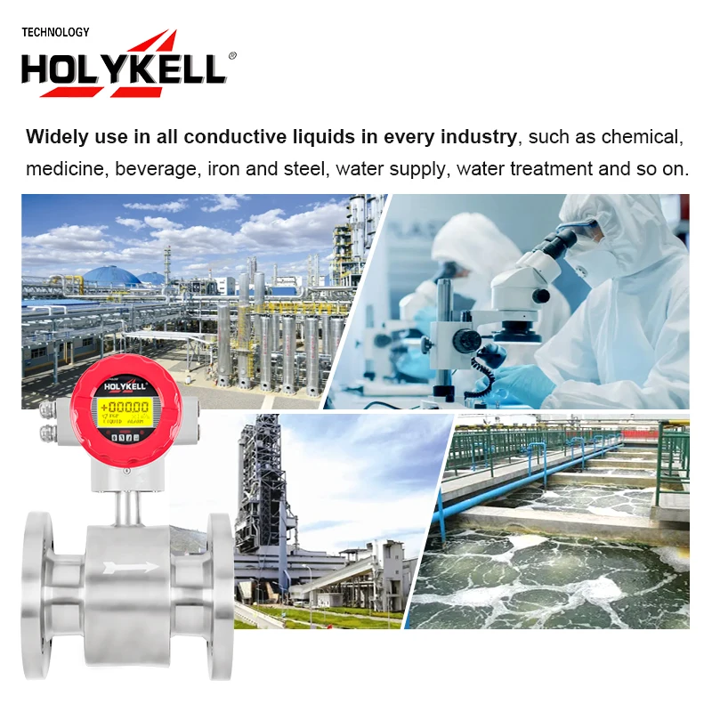 Holykell Factory 4800E Digital Electromagnetic Water Flow Meter
