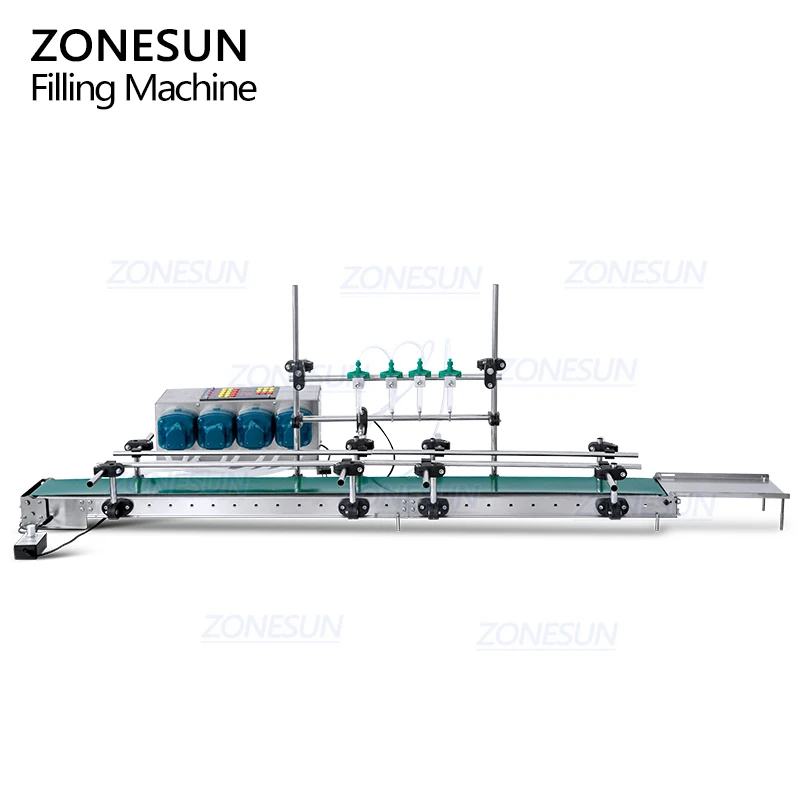 ZONESUN ZS-DTPP100C4 Peristaltic Pump Small Bottle Vial Essential Oil Perfume Eyedrops Liquid Filling Machine With Conveyor - Image 6