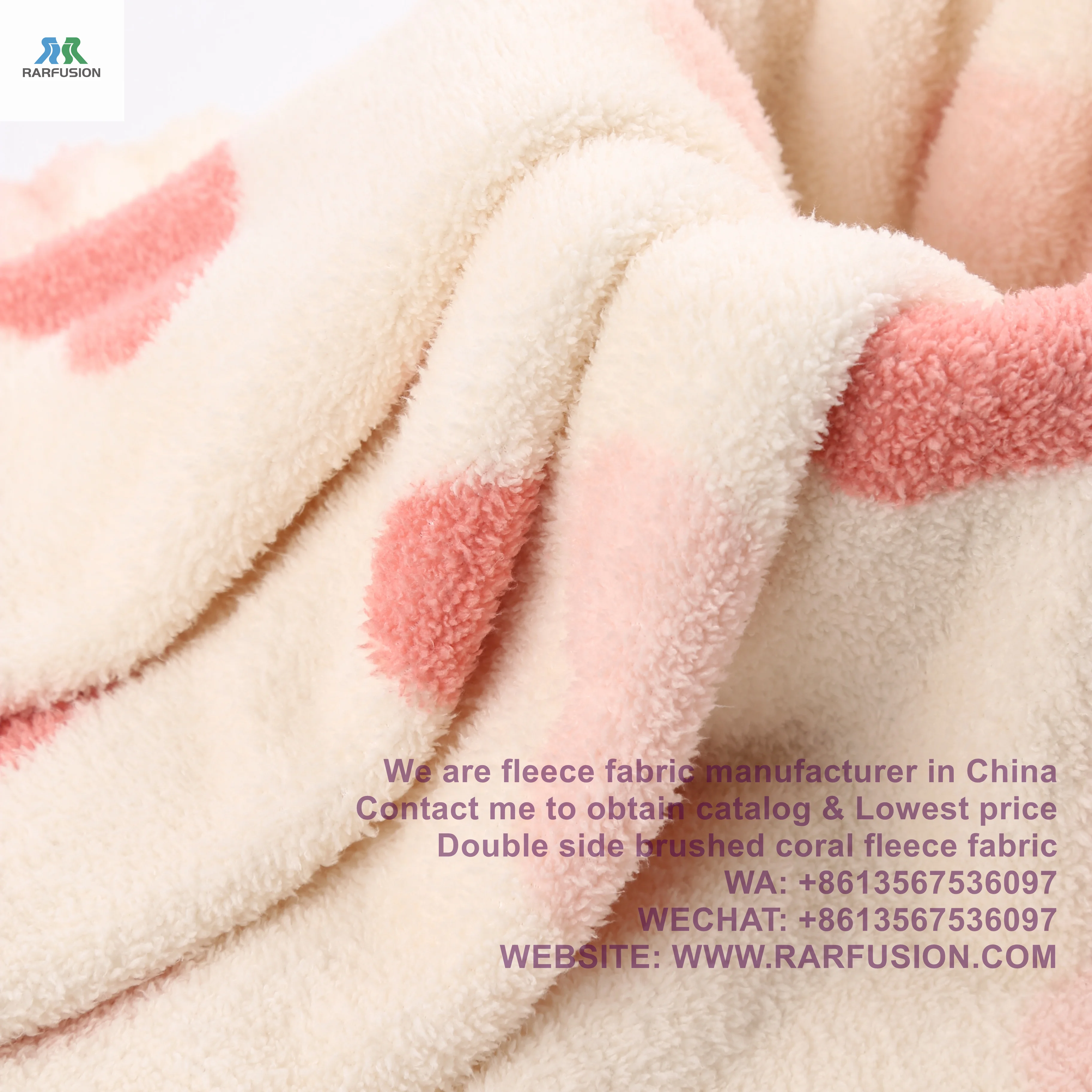 Knitted 100 polyester 240 gsm two side brushed sherpa shu velveteen coral fleece fabric for baby garments skin-friendly