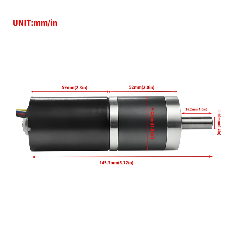 
4260 г., от производителя, 42 мм, 24 В, бесщеточный двигатель постоянного тока, планетарный редукторный двигатель BLDC 