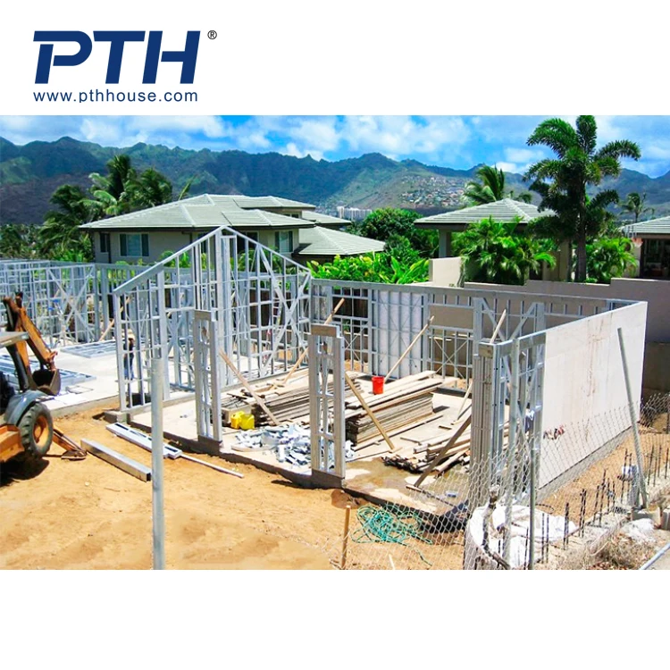 PTH Prefabricated House Fast Build Galvanized Light Gauge Steel Villa Resort