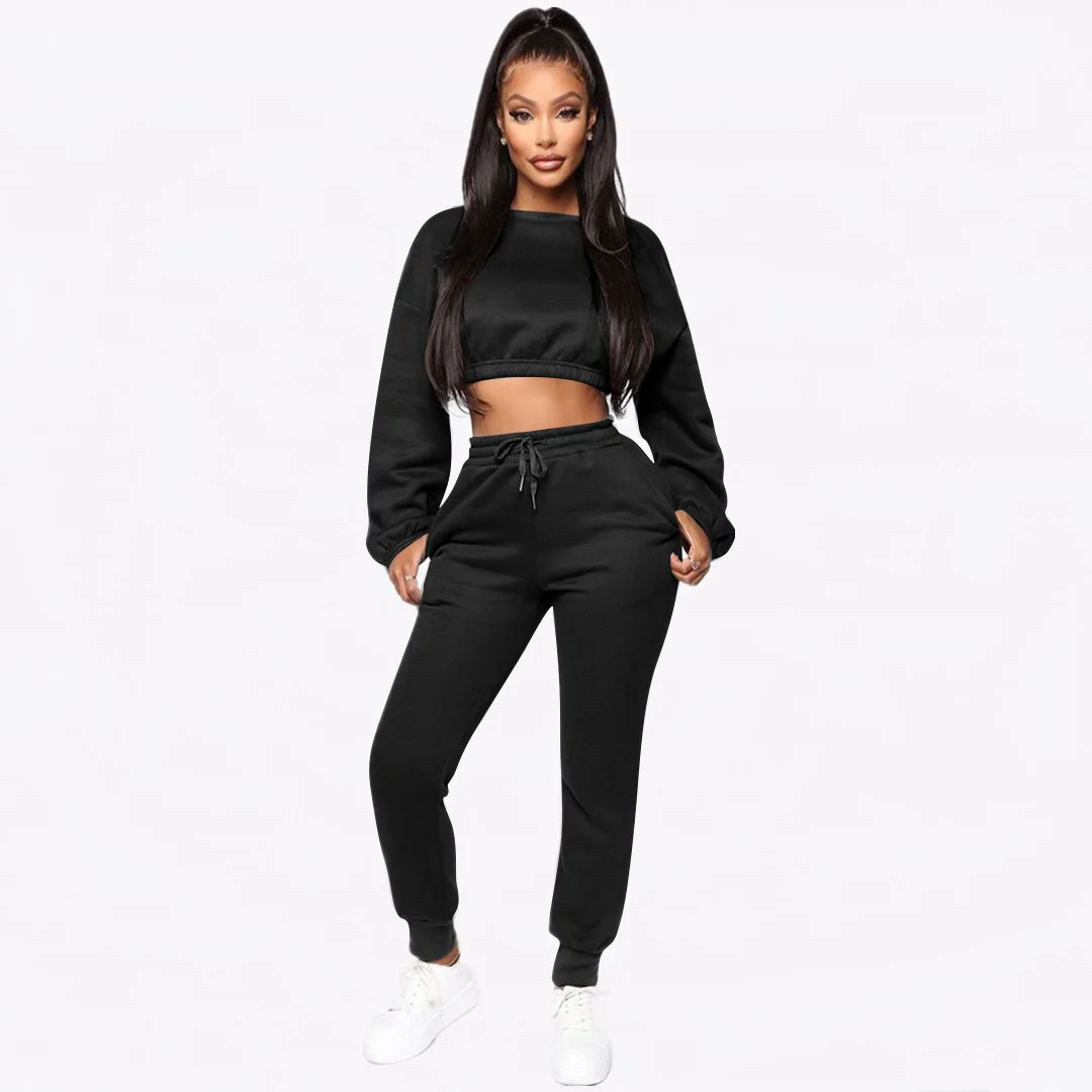 crop top sweatpants set