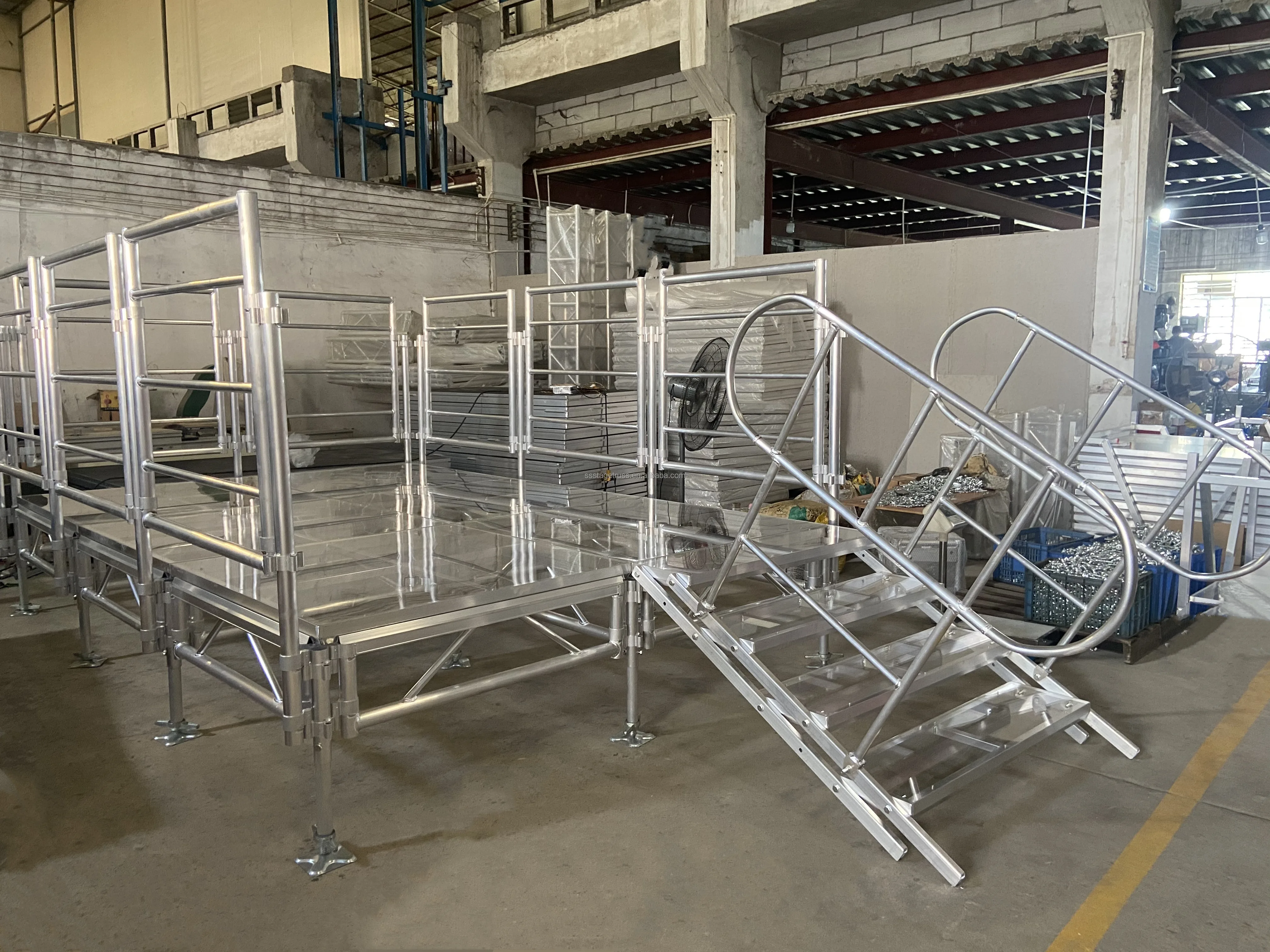 product aluminum acrylic stage assembly transparent stage adjustable height for wedding party concert platform-3