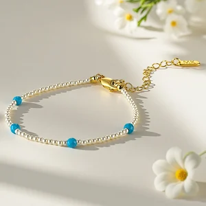 Muxcor High Quality Copper Glass Beads Resin Fashion Beaded Christmas Bracelets Charms for Adjustable Bracelets Bulk