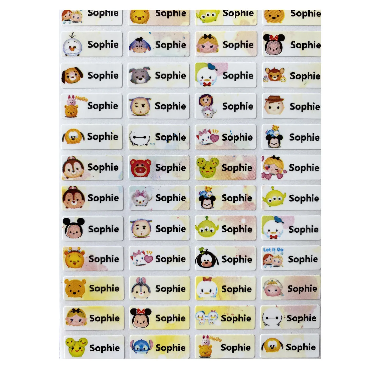 Cute Animal Pattern Custom Name Sticker Multicolor Waterproof Personal Label Children Scrapbook School Stationery Set Stick