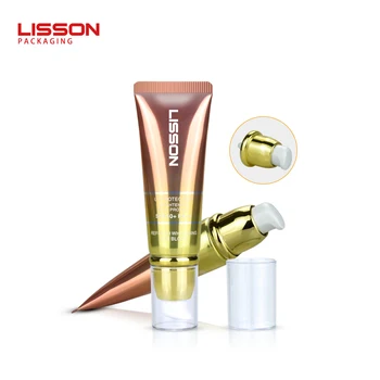 30ml 40ml Cosmetic Sunscreen BB Cream Foundation Airless Pump Tube Cosmetic Plastic Skincare Tube Packaging With Pump