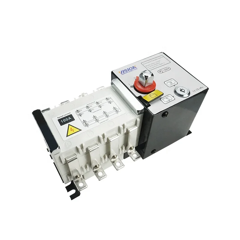 VISION ATS 160A Dual Power Generator ATS 4P 4 Poles Generator Changeover Switch 100A 250A 400A 630A 800A 1000A