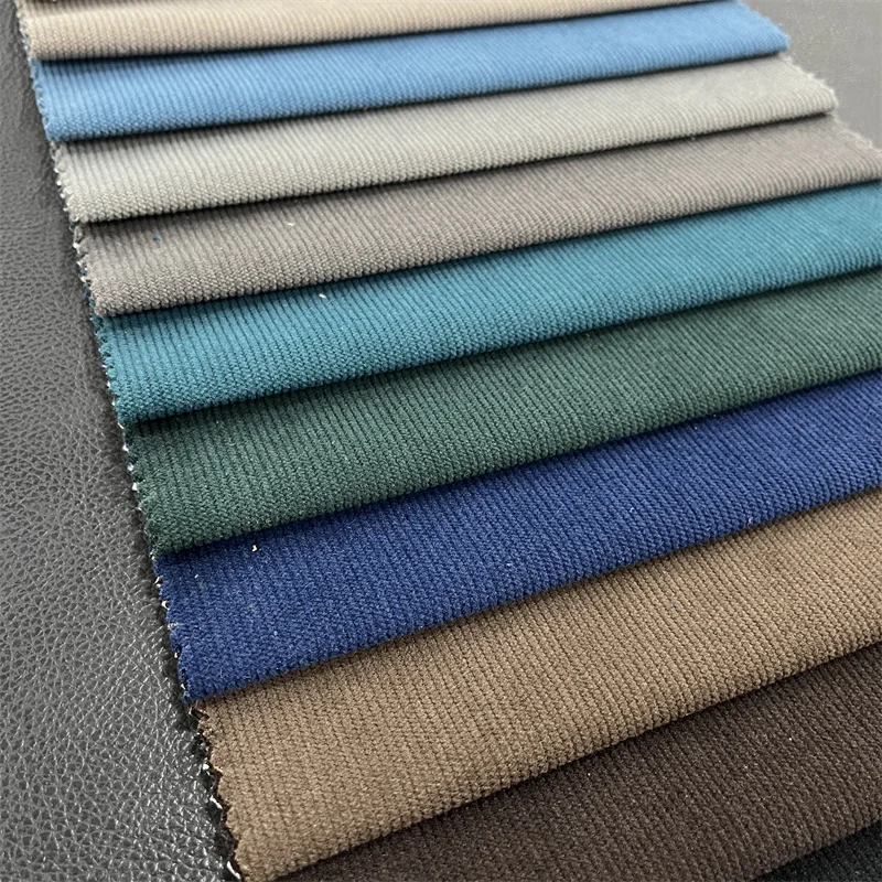 Wholesale 100 Polyester Knitted Corduroy Furniture Sofa Fabric Dye