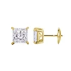 Pendientes de oro amarillo de 18k con diamantes de laboratorio