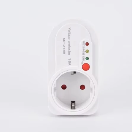 KECN-2188 16A High-quality European Style Plug Voltage Protector Protects Against Overvoltage and Undervoltage