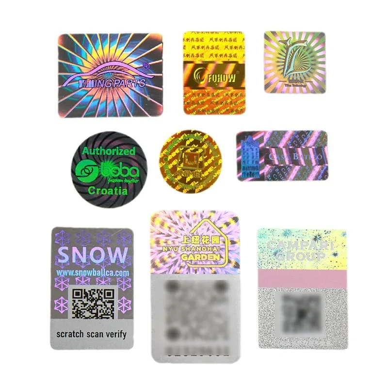 Custom Security 3d Hologram Transparent Sticker  Visa Pass Hologram Stickers Serial Number Sticker