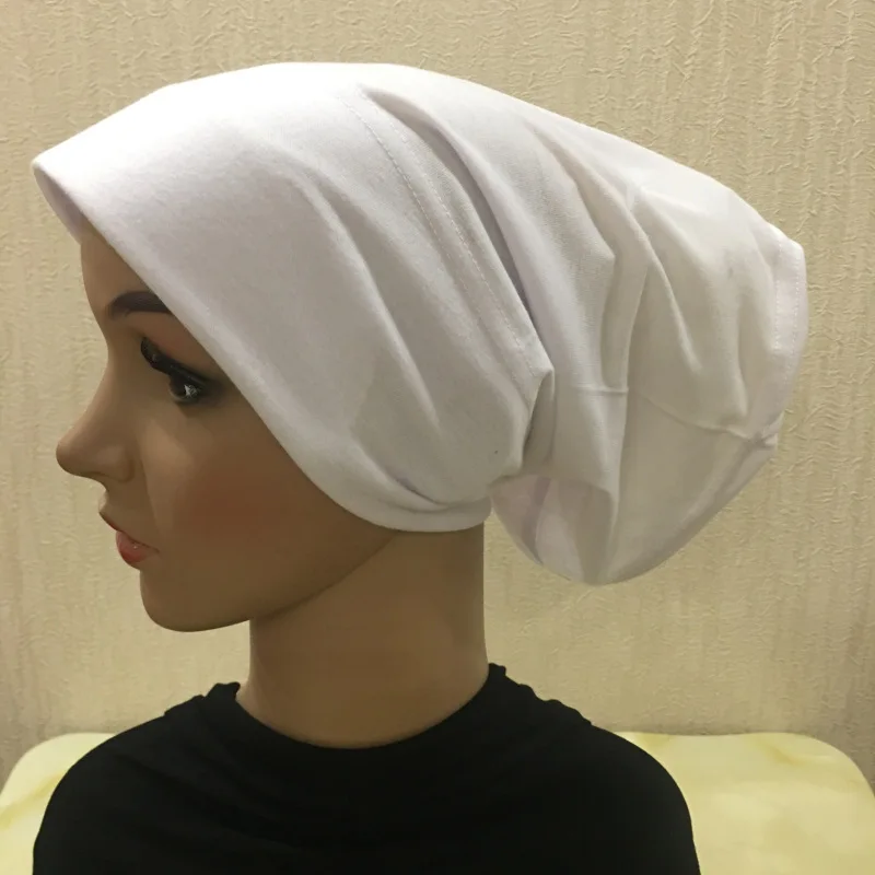 Plain With Cardboard Tube Hats Underscarf Muslim Turban Stretch Stiff Front Inner Hijabs Head Scarf Under Hijab Bonnet XDH066