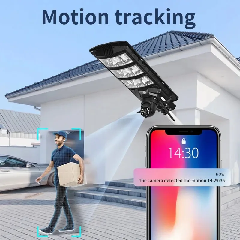 Integrated Outdoor LED Solar Lamp Street Solar Light Outdoor Solar Streetlight with V380 Pro Cctv Security Camera 4g Outdoor