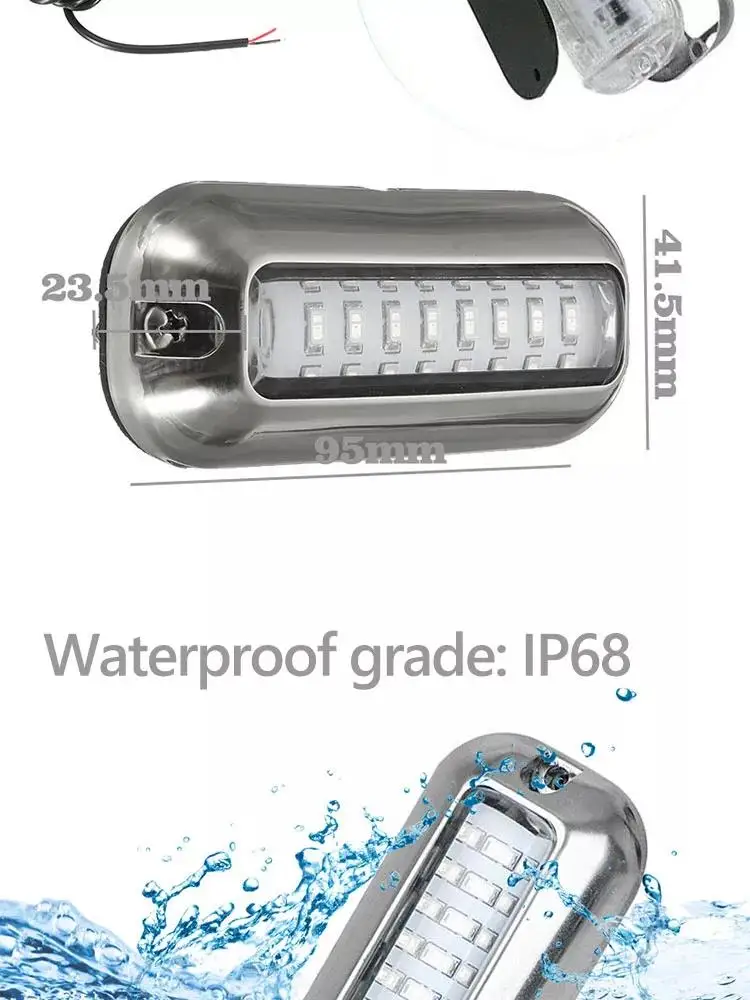 27 Led Boat Underwater Light Ip68 Stainless Steel Waterproof Yacht